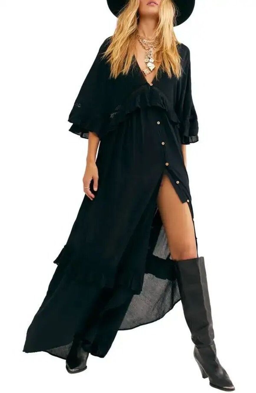 Free People Paradiso Maxi Dress Black Size XS